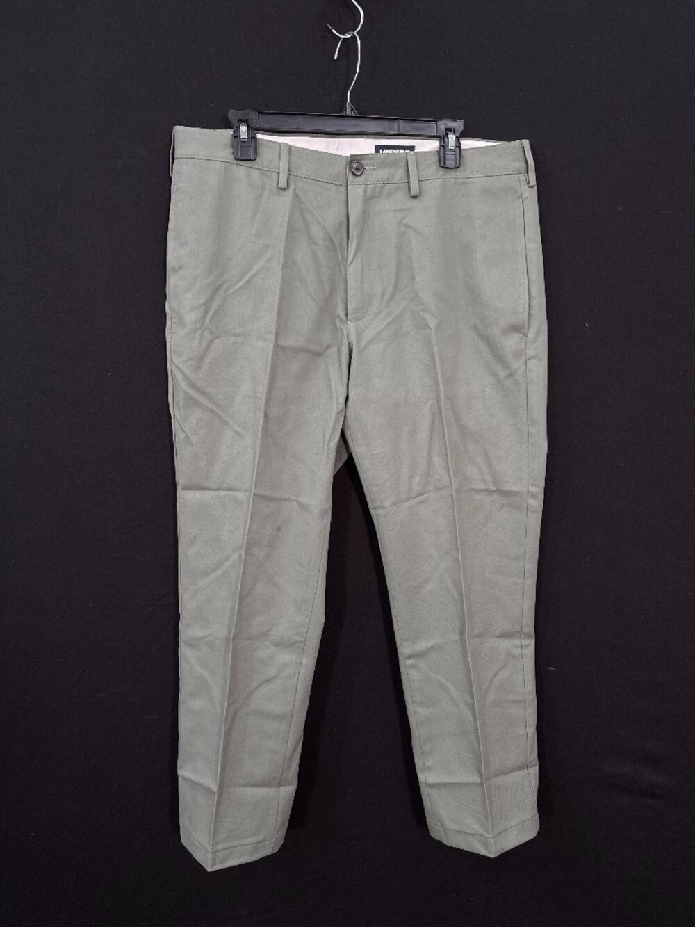 Lands' End Men's Slim Fit Chino Pants Sage Green 36x27 NWOT